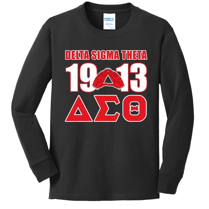 Delta Sigma Theta Sorority Paraphernalia Delta 1913 Hbcu Kids Long Sleeve Shirt