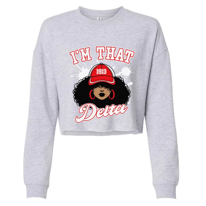 Delta Sigma Theta Sorority Paraphernalia Hbcu Black Girl Cropped Pullover Crew