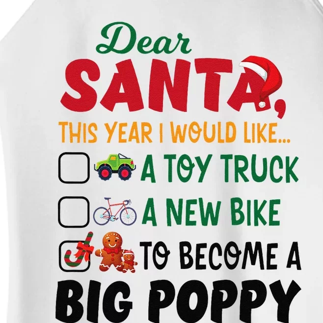 Dear Santa This Year I Would Like To Become A Big Poppy Women’s Perfect Tri Rocker Tank