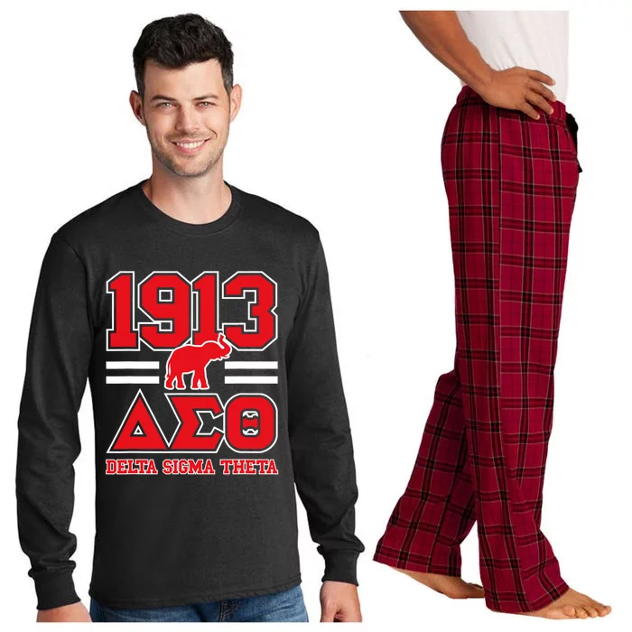 Delta Sigma Theta Sorority Paraphernalia Long Sleeve Pajama Set