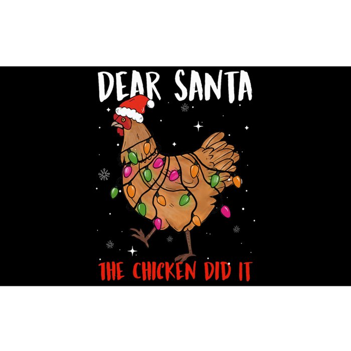 Dear Santa The Chicken Did It Funny Santa Xmas Lights Farmer Bumper Sticker