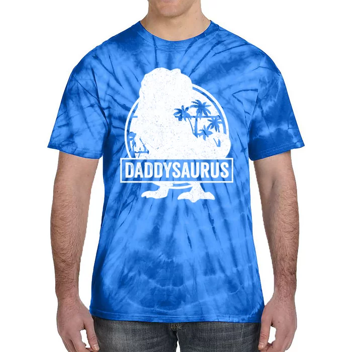 Daddy Saurus T Rex Dinosaur Daddysaurus Family Matching Cute Gift Tie-Dye T-Shirt