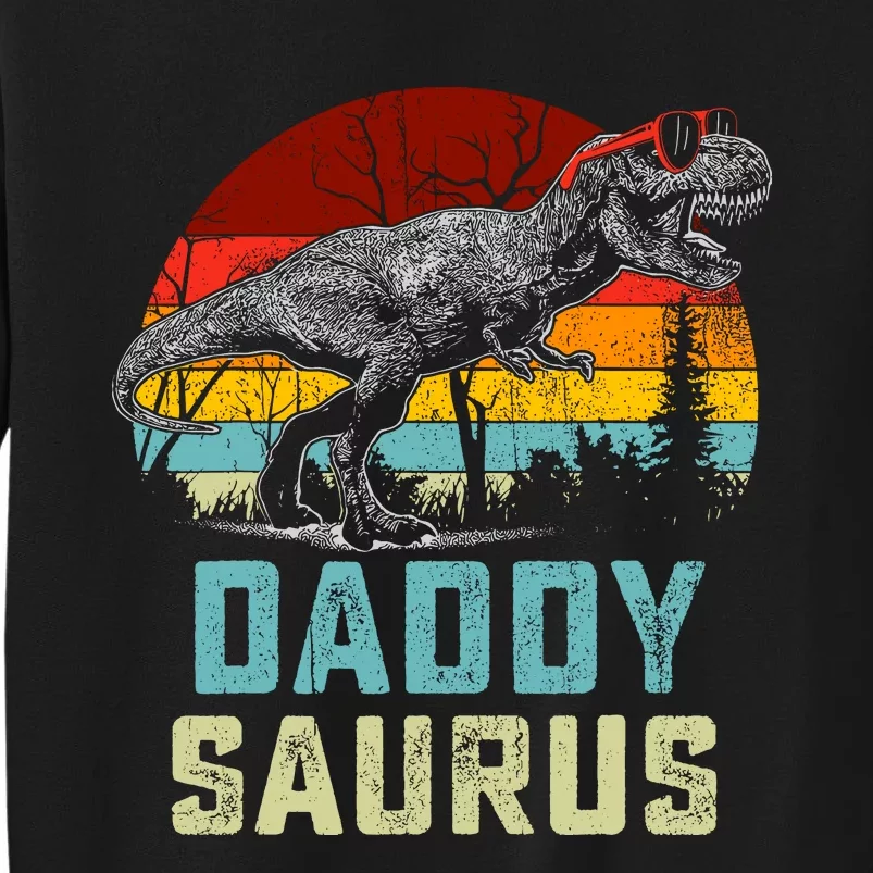 Daddy Saurus T Rex Dinosaur Daddysaurus Family Matching Tall Sweatshirt