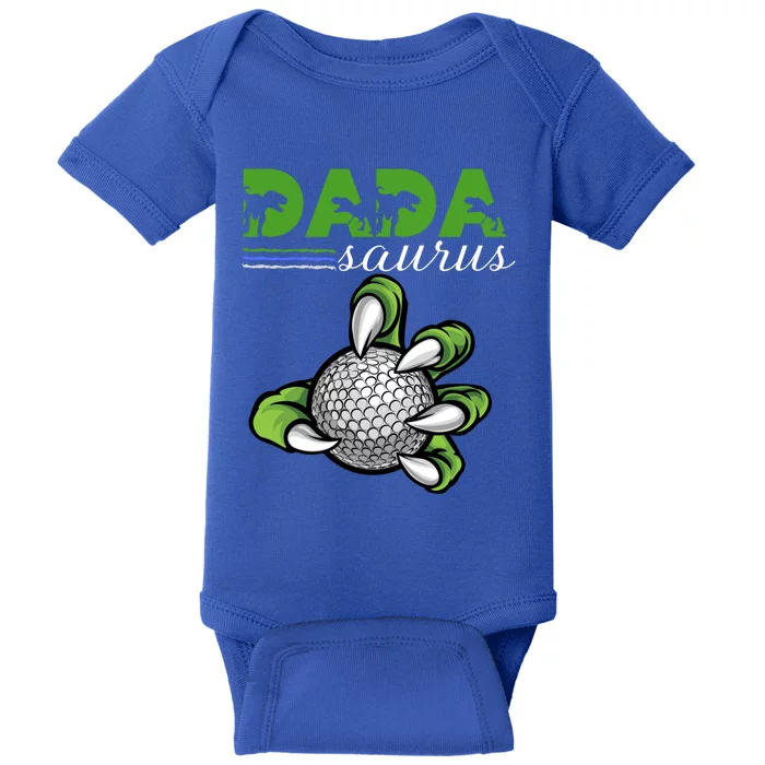 Daddy Saurus Trex Dinosaur FatherS Day Golf Dada Cute Gift Baby Bodysuit