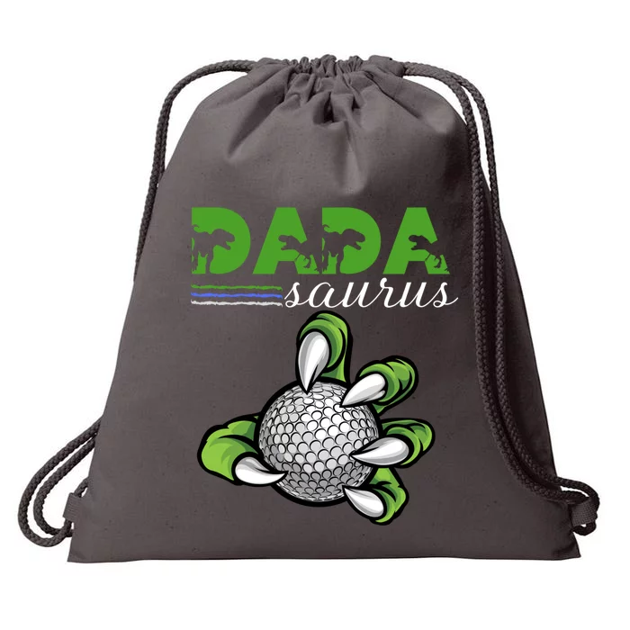 Daddy Saurus Trex Dinosaur FatherS Day Golf Dada Cute Gift Drawstring Bag