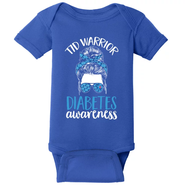 Diabetes Support T1d Warrior Diabetes Awareness Gift Baby Bodysuit