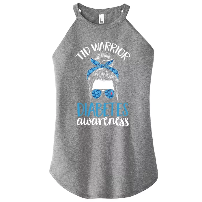 Diabetes Support T1d Warrior Diabetes Awareness Gift Women’s Perfect Tri Rocker Tank