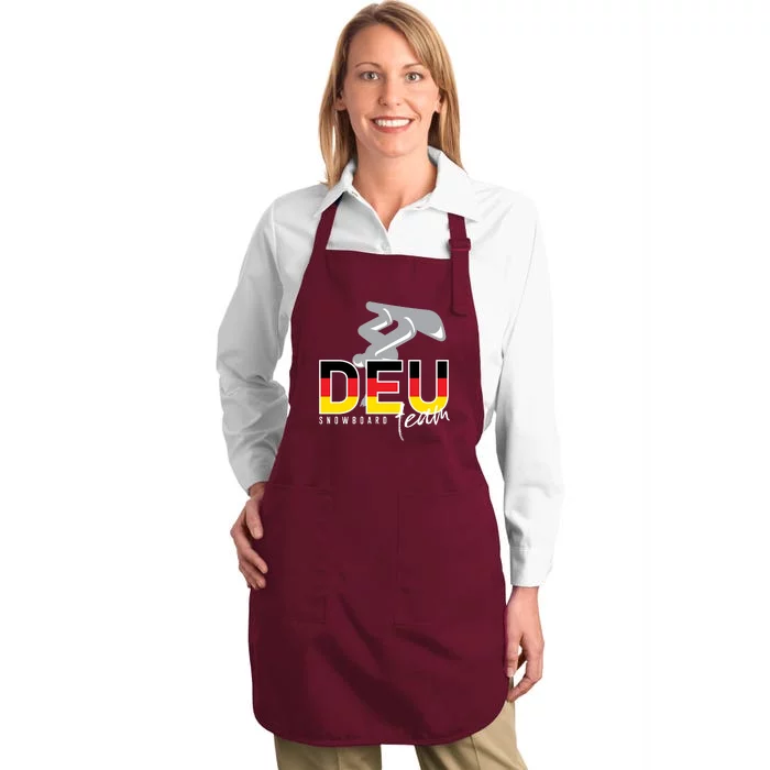 Deutchland Snowboarding Team Full-Length Apron With Pocket