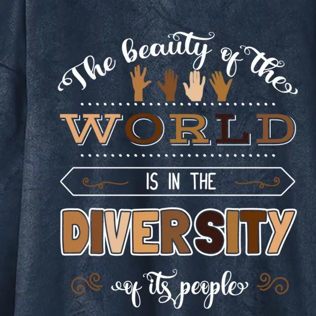 Diversity Skin Tone Melanin Empowert Equality Advocacies Gift Hooded Wearable Blanket