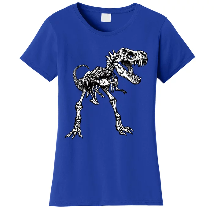 Dinosaur Skeleton T Rex Costume Halloween Son Gift Women's T-Shirt