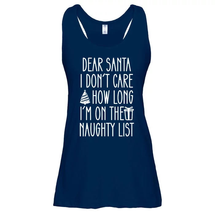 Dear Santa The Naughty List Was So Worth It Offensive Christmas Ladies Essential Flowy Tank