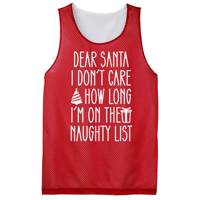 Dear Santa The Naughty List Was So Worth It Offensive Christmas Mesh Reversible Basketball Jersey Tank