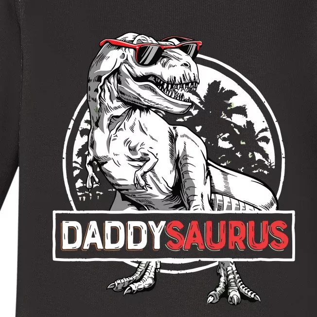 Daddy Saurus T Rex Dinosaur Father's Day Family Matching Baby Long Sleeve Bodysuit