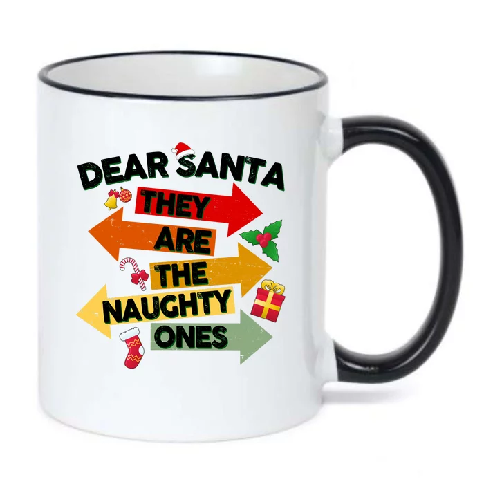 Dear Santa They Are The Naughty Ones Black Color Changing Mug