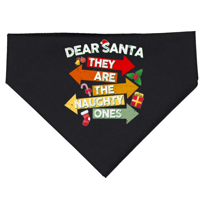 Dear Santa They Are The Naughty Ones USA-Made Doggie Bandana