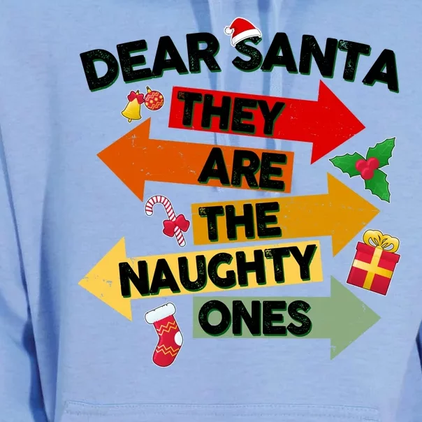 Dear Santa They Are The Naughty Ones Unisex Surf Hoodie