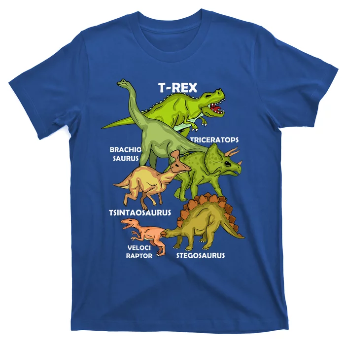 Dinosaur Species T Rex  Triceratops Dinosaur T-Shirt