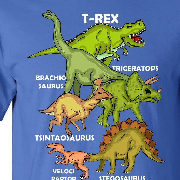 Dinosaur Species T Rex  Triceratops Dinosaur Tall T-Shirt