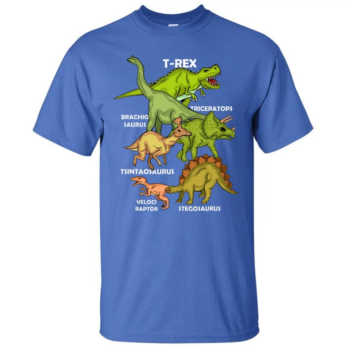 Dinosaur Species T Rex  Triceratops Dinosaur Tall T-Shirt