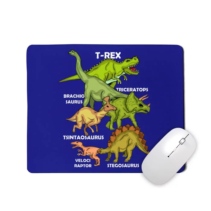 Dinosaur Species T Rex  Triceratops Dinosaur Mousepad