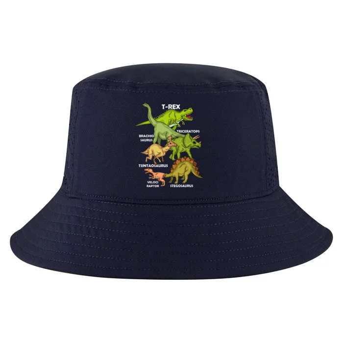 Dinosaur Species T Rex  Triceratops Dinosaur Cool Comfort Performance Bucket Hat