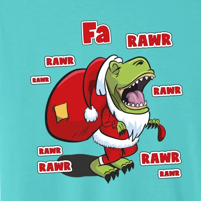 Dinosaur Santasaurus T Rex Christmas Fa La Rawr Rawr Dino Funny Gift ChromaSoft Performance T-Shirt