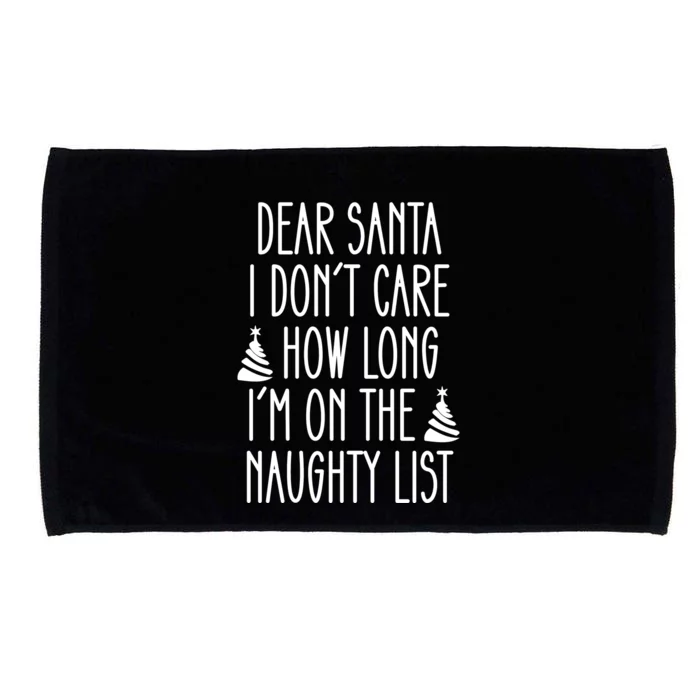 Dear Santa The Naughty List Was So Worth It Offensive Christmas Microfiber Hand Towel