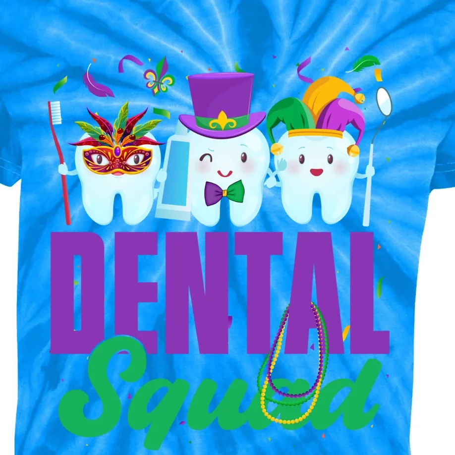 Dental Squad Teeth Jester Dental Assistants Valentines Day Cute Gift Kids Tie-Dye T-Shirt