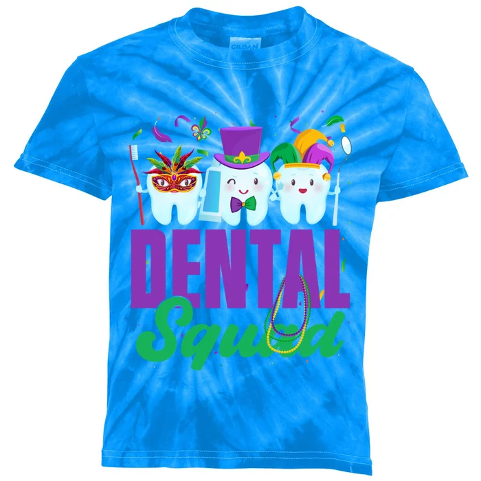 Dental Squad Teeth Jester Dental Assistants Valentines Day Cute Gift Kids Tie-Dye T-Shirt