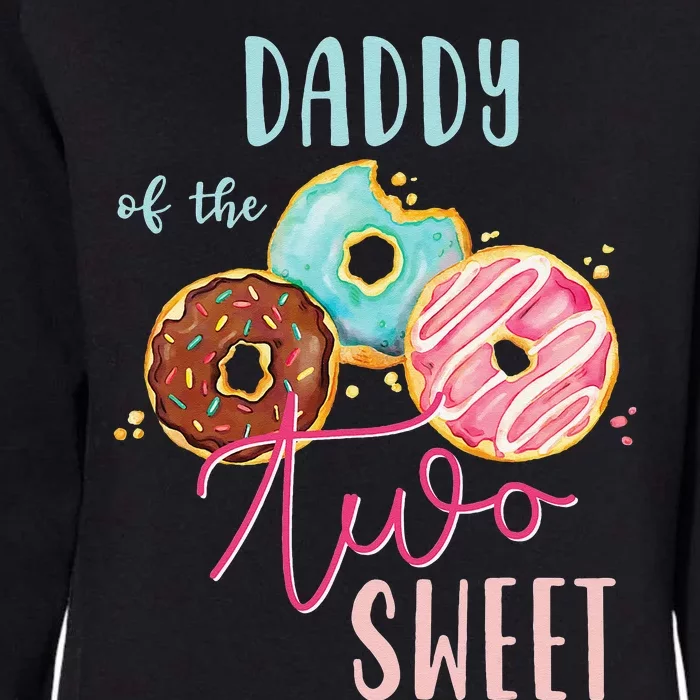 Daddy Sweet Two Donut Birthday Party Theme Womens California Wash Sweatshirt