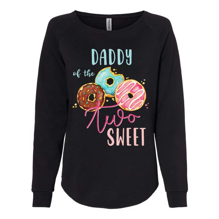 Daddy Sweet Two Donut Birthday Party Theme Womens California Wash Sweatshirt