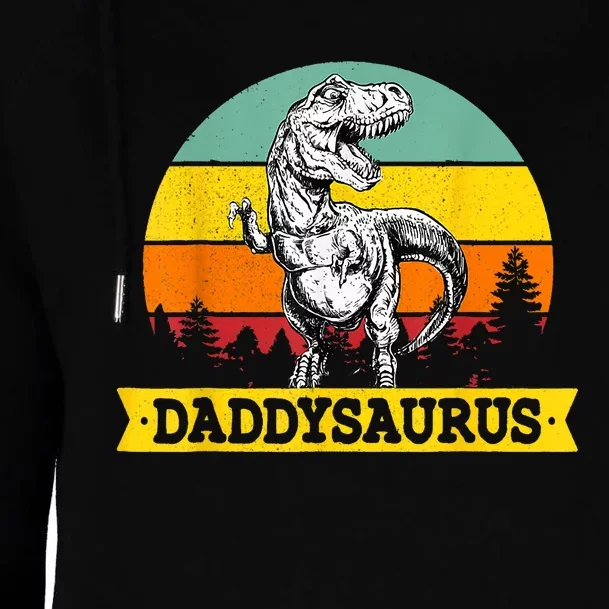 Daddy Saurus T Rex Dinosaur FatherS Day Family Matching Womens Funnel Neck Pullover Hood