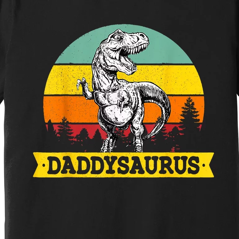 Daddy Saurus T Rex Dinosaur FatherS Day Family Matching Premium T-Shirt