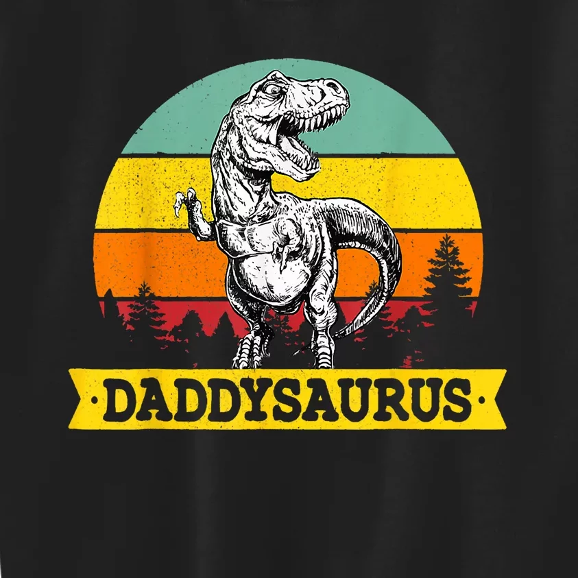 Daddy Saurus T Rex Dinosaur FatherS Day Family Matching Kids Sweatshirt