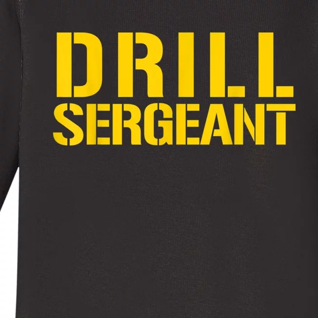 Drill Sergeant Uniform Military Boot Camp Instructor Baby Long Sleeve Bodysuit