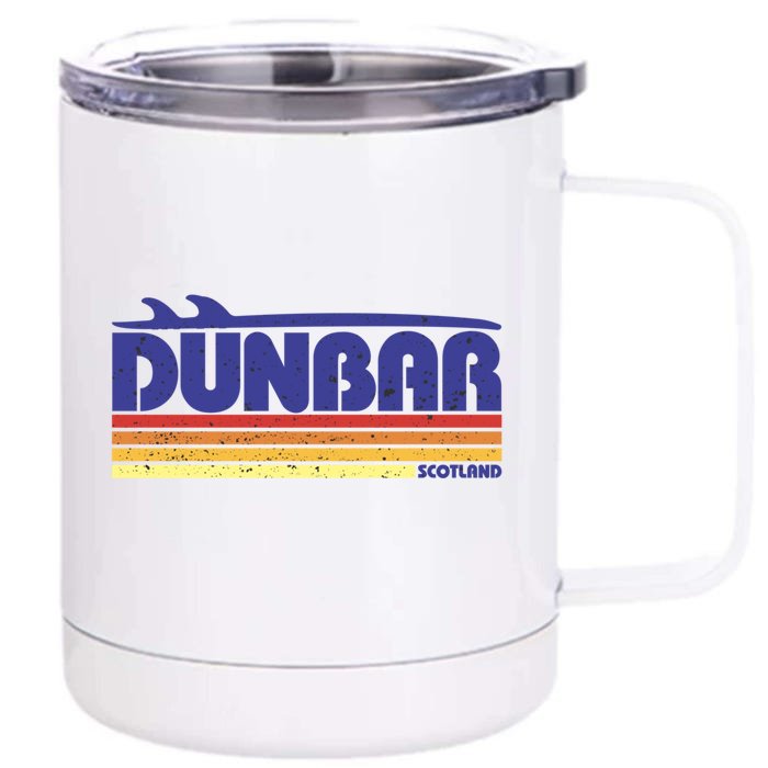 Dunbar Scotland Uk Retro Tourism Cool Gift Front & Back 12oz Stainless Steel Tumbler Cup