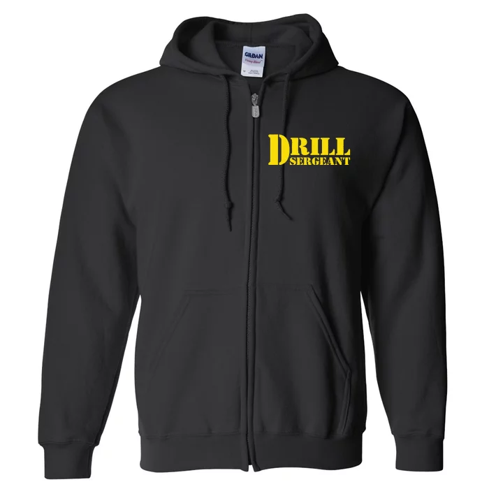 Drill Sergeant Uniform Military Boot Camp Instructor Full Zip Hoodie