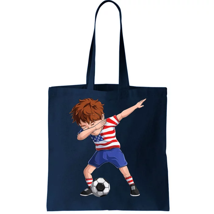 Dabbing Soccer  United States Jersey USA Football Tote Bag