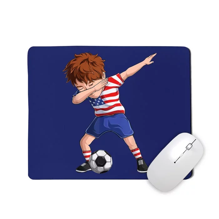 Dabbing Soccer  United States Jersey USA Football Mousepad