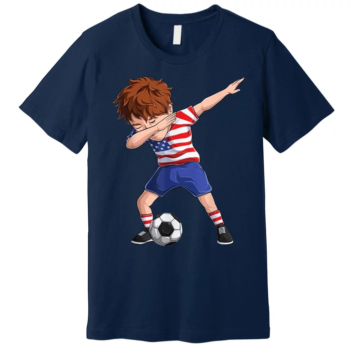 Dabbing Soccer  United States Jersey USA Football Premium T-Shirt