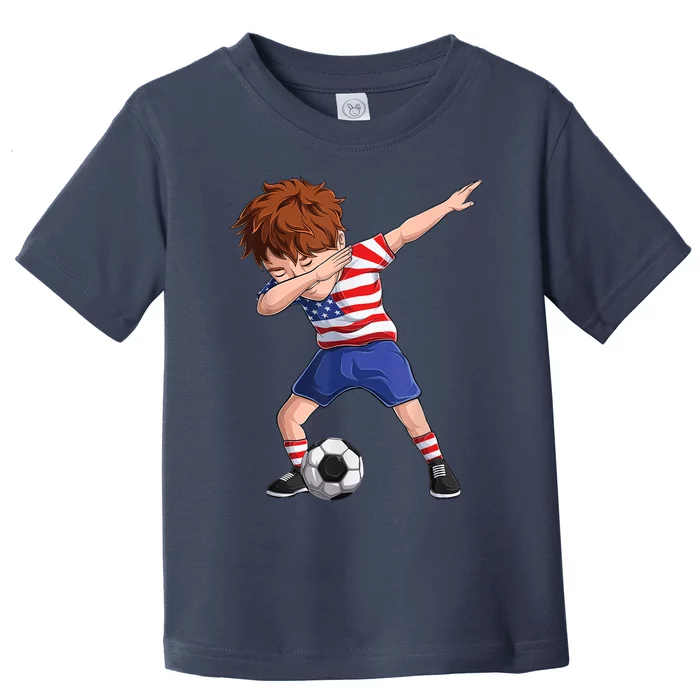 Dabbing Soccer  United States Jersey USA Football Toddler T-Shirt