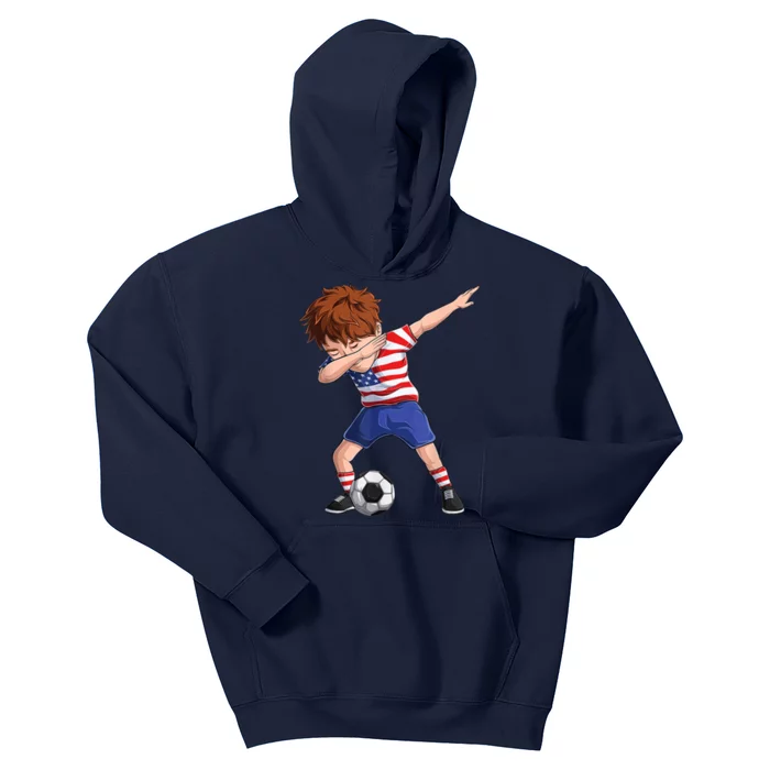 Dabbing Soccer  United States Jersey USA Football Kids Hoodie