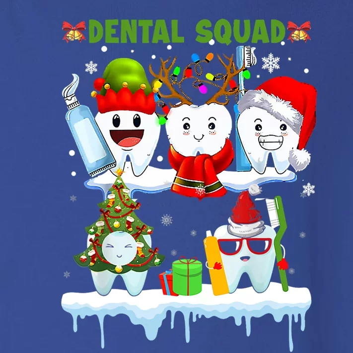 Dental Squad Ugly Christmas Teeth Santa Tree Dental Hygiene Gift Toddler Long Sleeve Shirt