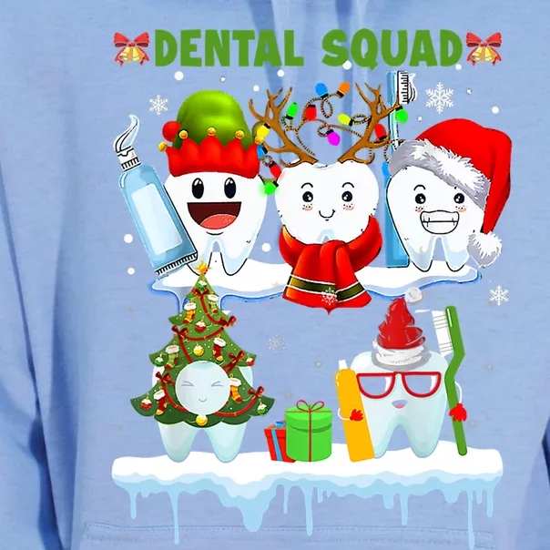 Dental Squad Ugly Christmas Teeth Santa Tree Dental Hygiene Gift Unisex Surf Hoodie