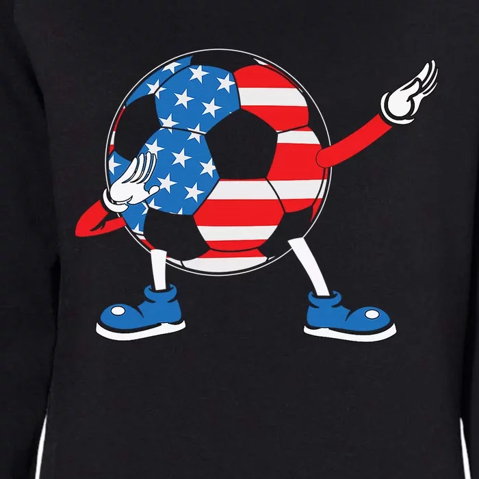 Dabbing Soccer USA Flag For Soccer Lover Womens California Wash Sweatshirt