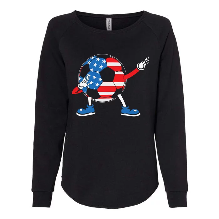 Dabbing Soccer USA Flag For Soccer Lover Womens California Wash Sweatshirt