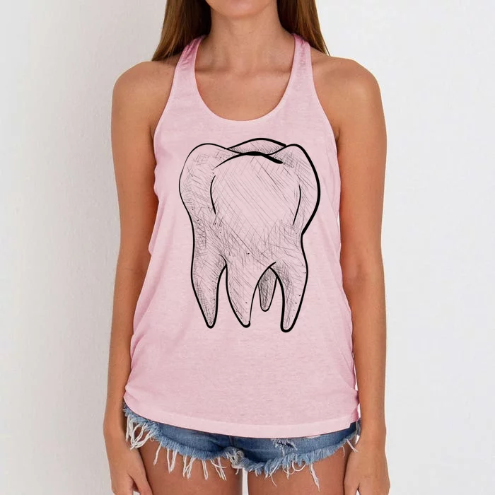 Dental Squad Valentine's Students Dentist Assistants Hygiene Meaningful Gift Women's Knotted Racerback Tank