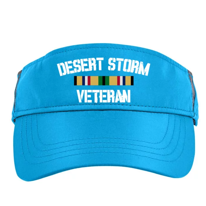 Desert Storm Veteran Pride Persian Gulf War Service Ribbon Gift Adult Drive Performance Visor