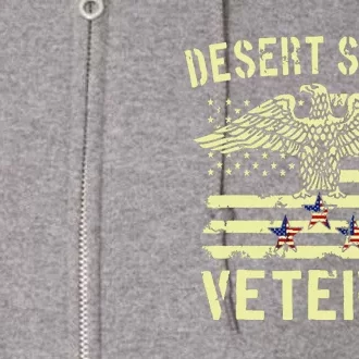 Desert Storm Veteran Eagle Stars And Stripes Full Zip Hoodie