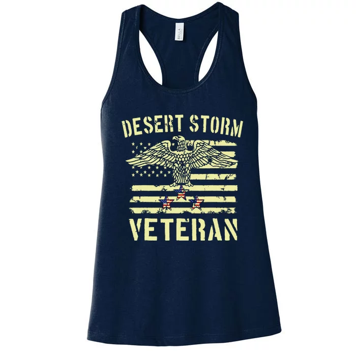 Desert Storm Veteran Eagle Stars And Stripes Women's Racerback Tank